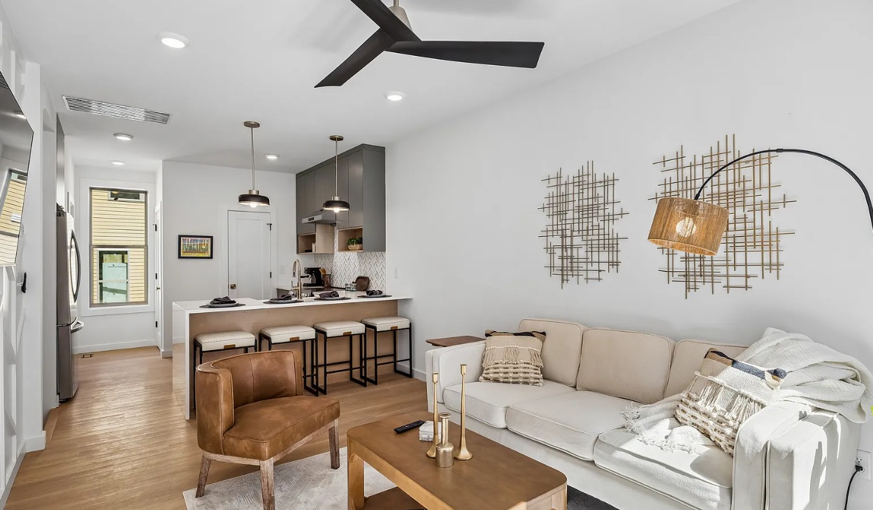 Completed interior of a model townhome unit at Southern Ridge's 48-unit community